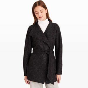 Club Monaco Wool Blend Marled Comfy Cozy Tie Front Jacket Cardigan Women's XS